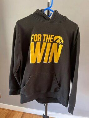 Men’s Hoodie - Iowa Hawkeyes - Black - For the Win - Large